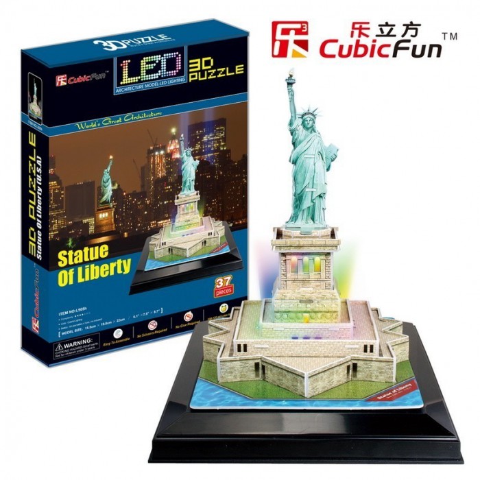 3D Jigsaw Puzzle with LED Light - Statue of Liberty