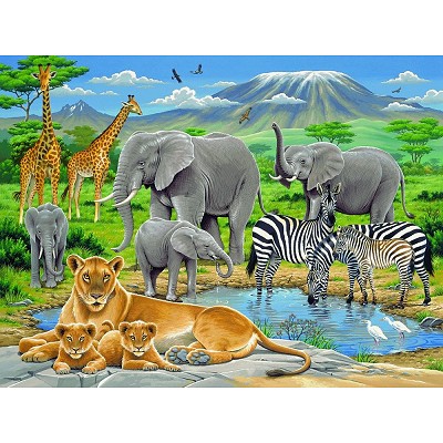  Jigsaw Puzzle - 200 Pieces - Maxi - African Animals 